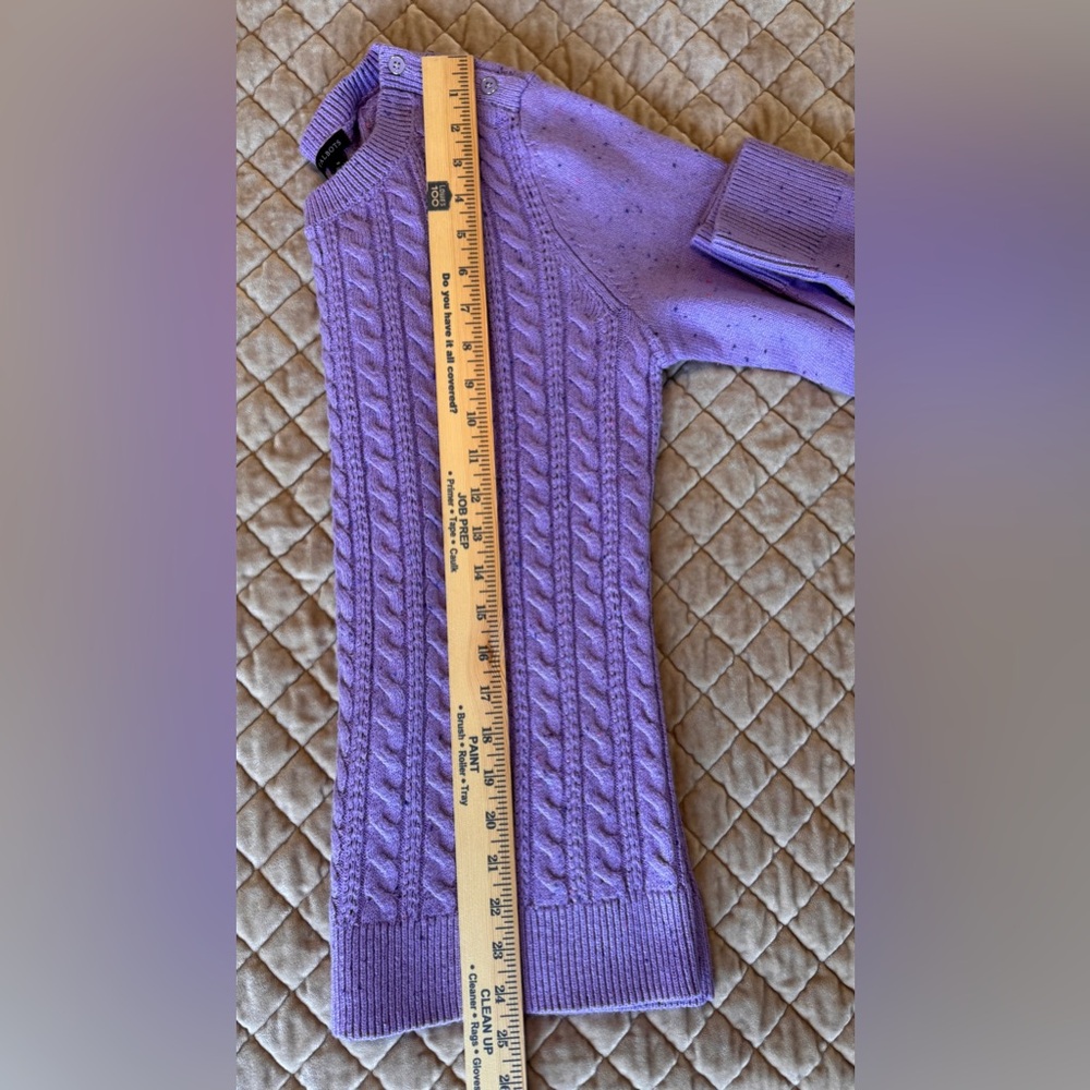 Talbots Women’s Medium Lavender Cable Knit Sweater NWT Cottagecore Cozy Chic - Picture 10 of 11